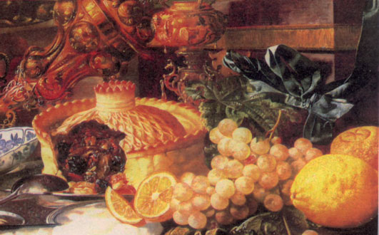 foto Pronkstilleven met pastei- detail